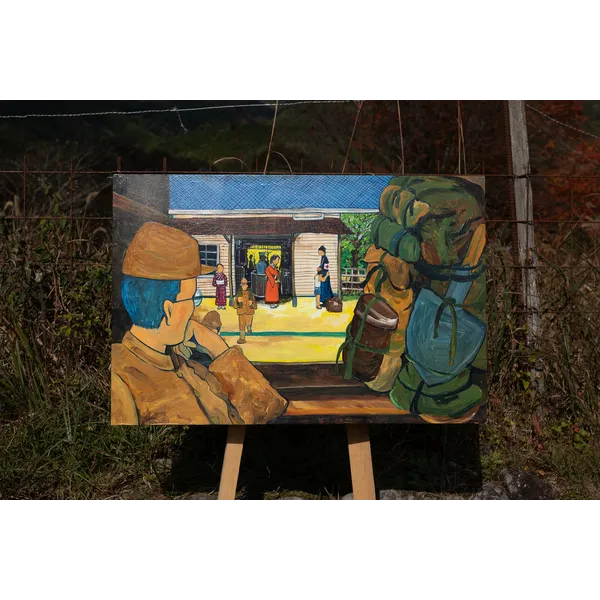 一枚の絵　「ある従軍看護婦の別れ」　弓指寛治作
