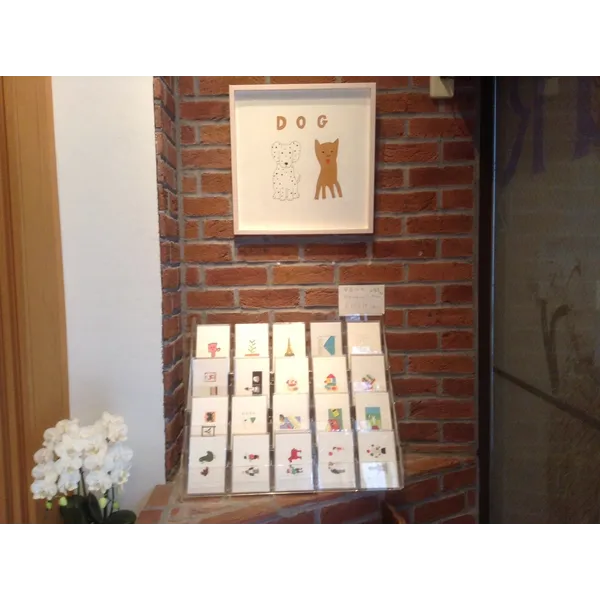 安西水丸・和田誠　ＡＤＬＩＢ展作品など展示中です。